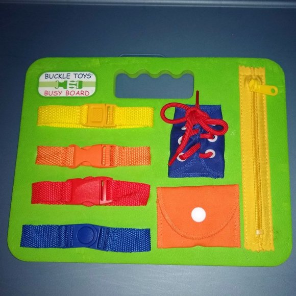 buckle toy busy board